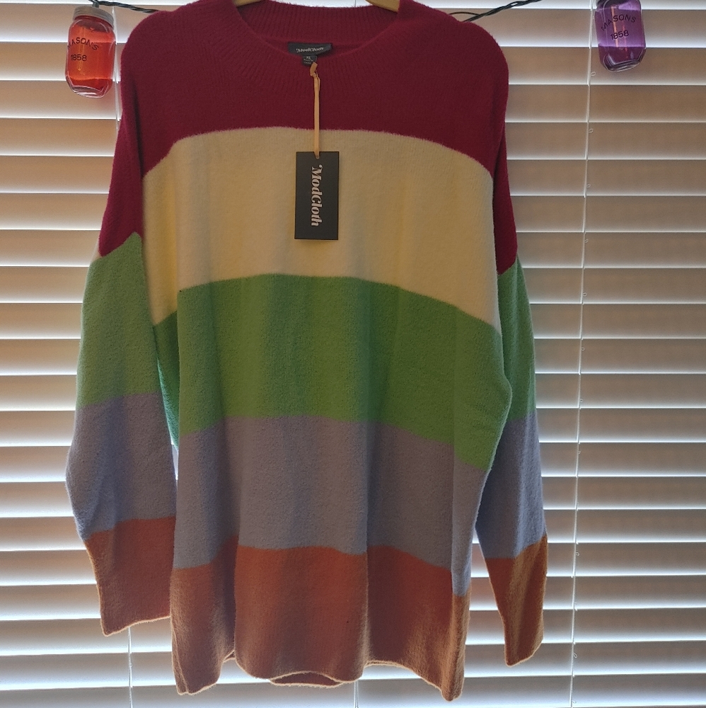 Modcloth Fuzzy Business Pullover Sweater